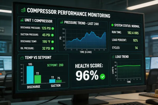 Compressor diagnostics monitoring interface